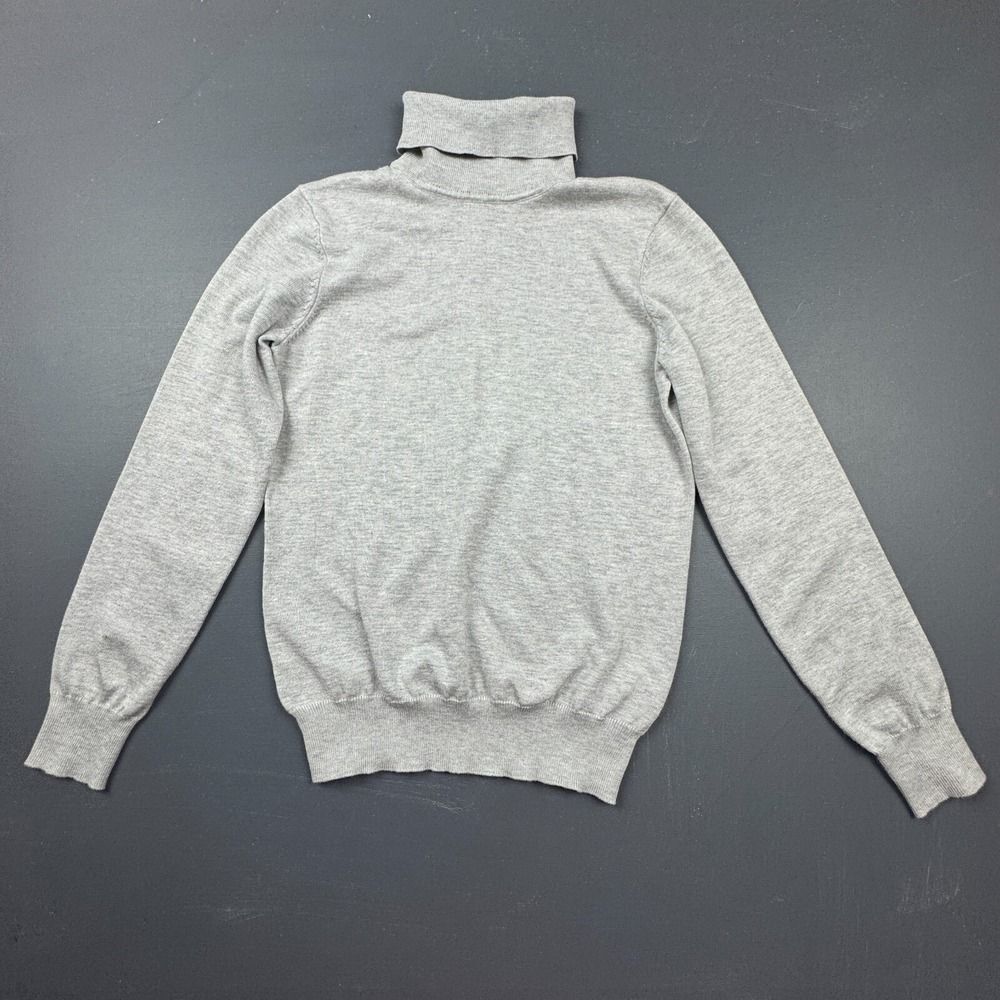 Madison Grey Women's S Gray Turtleneck Sweater Soft Knit Pullover Stretch Cozy